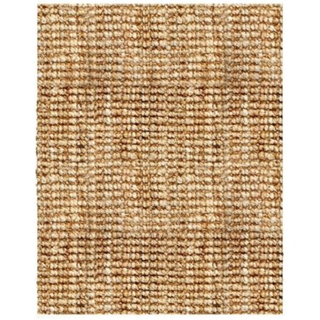 WORK-OF-ART 4x6 ANDES Natural Boucle Hand Spun Jute Rug Tucked Ends WO2521504